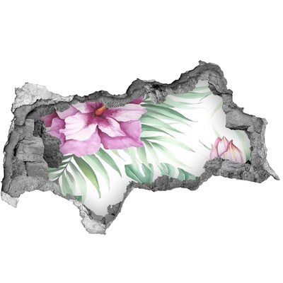 Hole in the wall decal Tropical paradise behind the wall