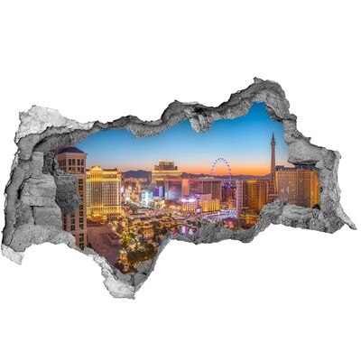 Hole in the wall decal Las Vegas at night