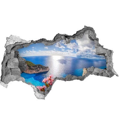 Hole in the wall sticker View from the cliff above the sea