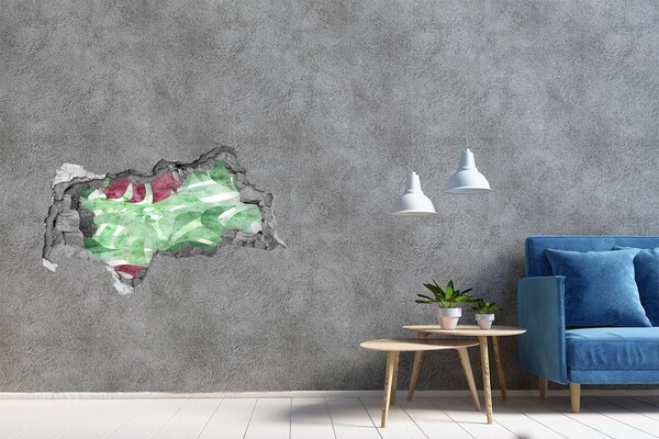 Hole in the wall sticker Tropical jungle