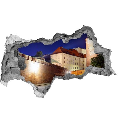 Hole in the wall decal The castle in the night scenery