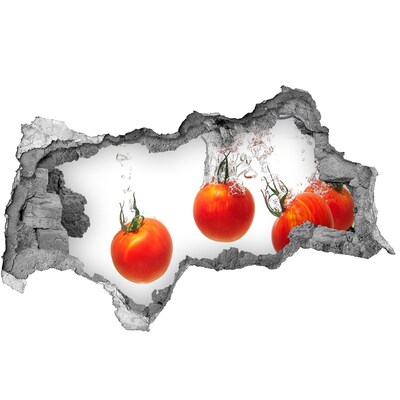 Hole in the wall sticker Tomatoes under water