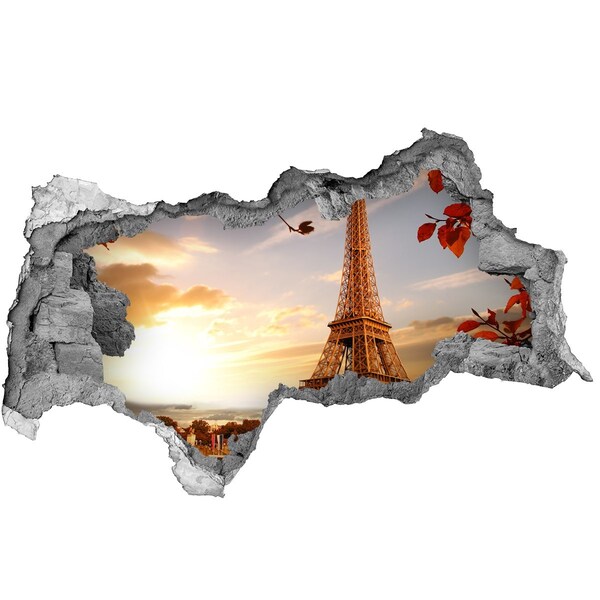 Hole wall sticker Eiffel Paris tower