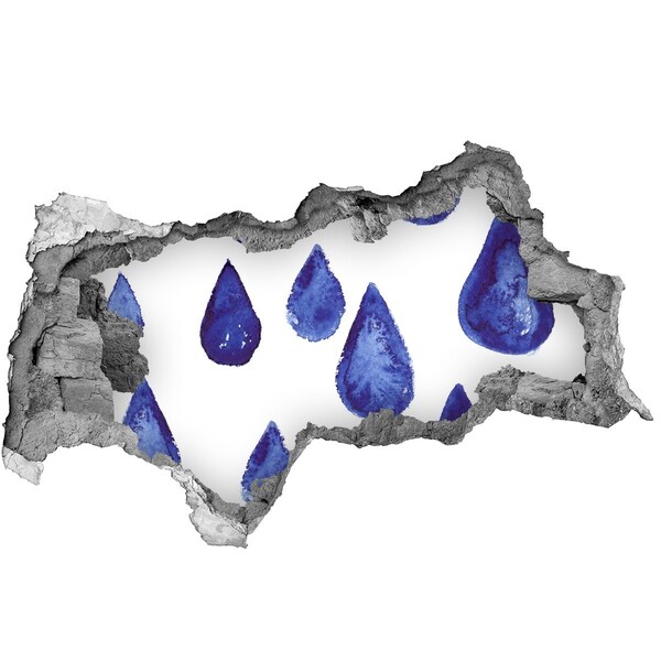 Hole wall sticker Water droplets on the wall