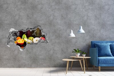 Hole in the wall decal Fruit paradise behind the wall