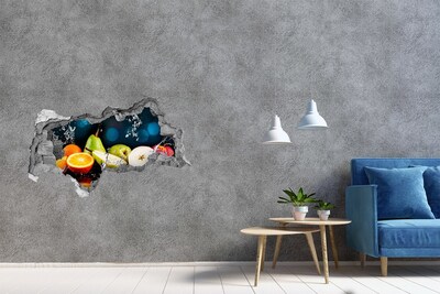 Hole in the wall decal Fruit and water