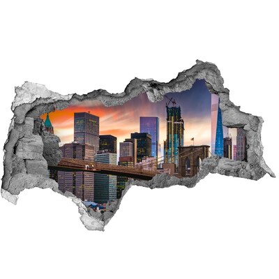 Hole in the wall decal Brooklyn Bridge in New York