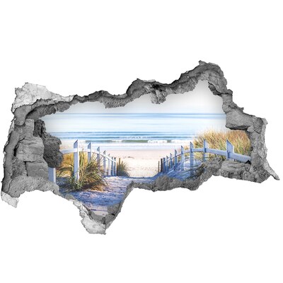 Hole wall sticker Mysterious ocean beach