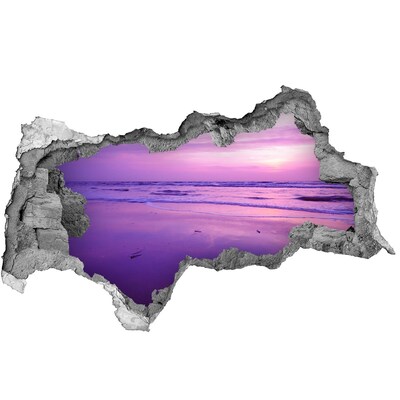 Hole in the wall sticker Sunset sea