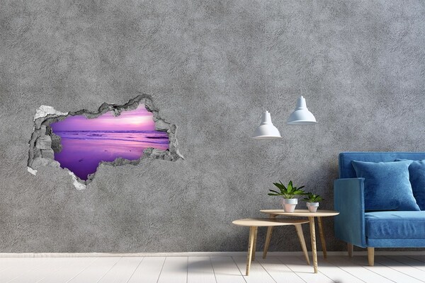 Hole in the wall sticker Sunset over the sea