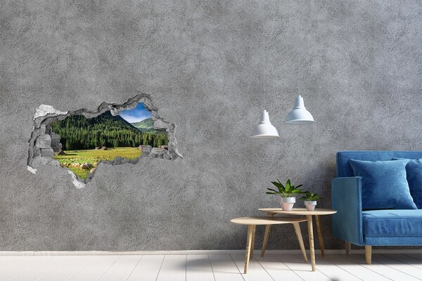 Hole in the wall sticker Sheep in the Tatra Mountains