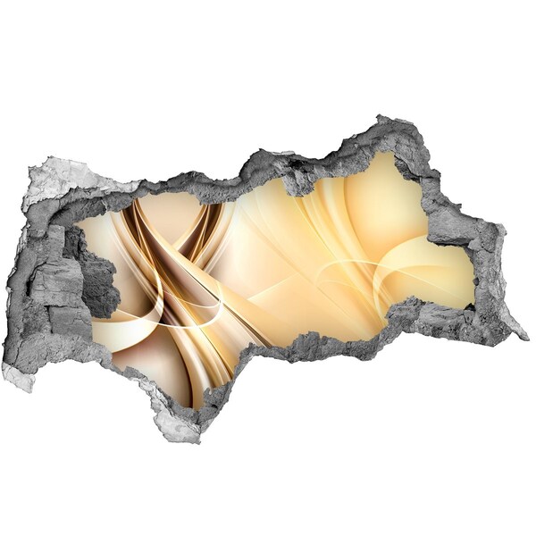 Hole in the wall decal Golden abstraction in a hole in the wall