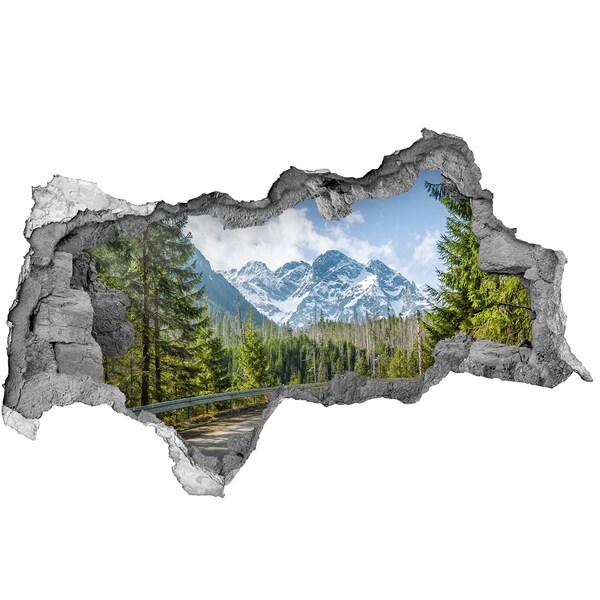 Hole in the wall decal Mountain landscape behind the hole in the wall