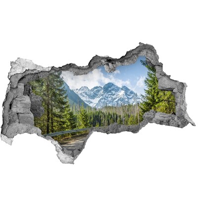 Hole in the wall decal Mountain landscape behind the hole in the wall