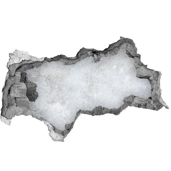 Hole in the wall sticker A damaged wall with a blue background