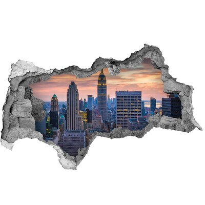 Hole in the wall sticker Manhattan New York