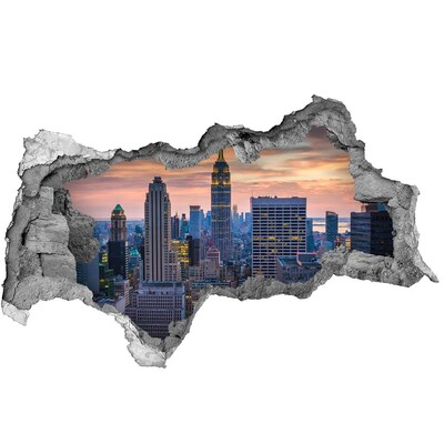 Hole in the wall sticker View of New York