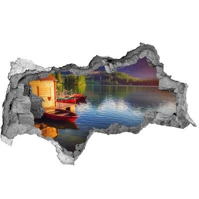 Hole wall sticker Lake in the mountains