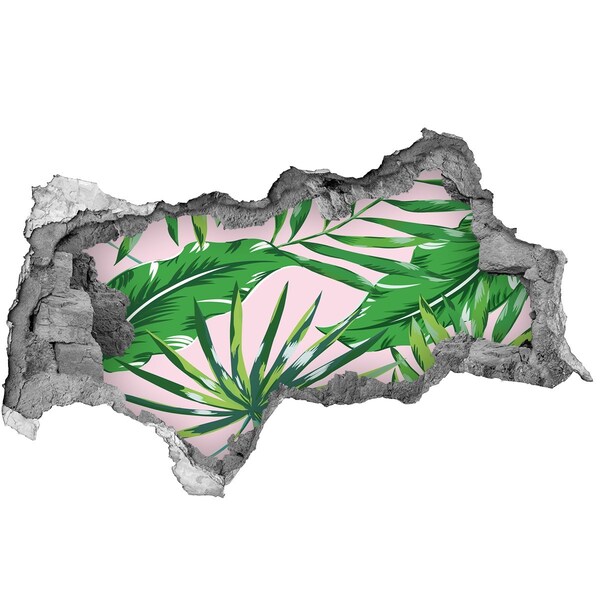 Hole wall sticker A tropical oasis in a hole in the wall