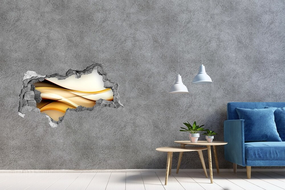 Hole in the wall sticker Abstract waves