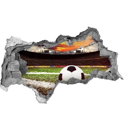 Hole wall sticker Ball at the stadium