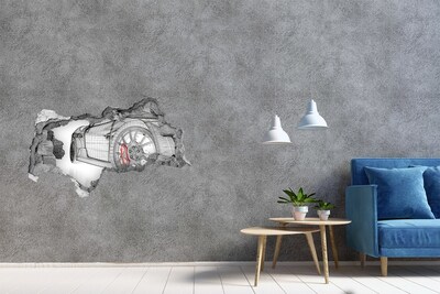 Hole in the wall decal Hole-in-the-wall race car