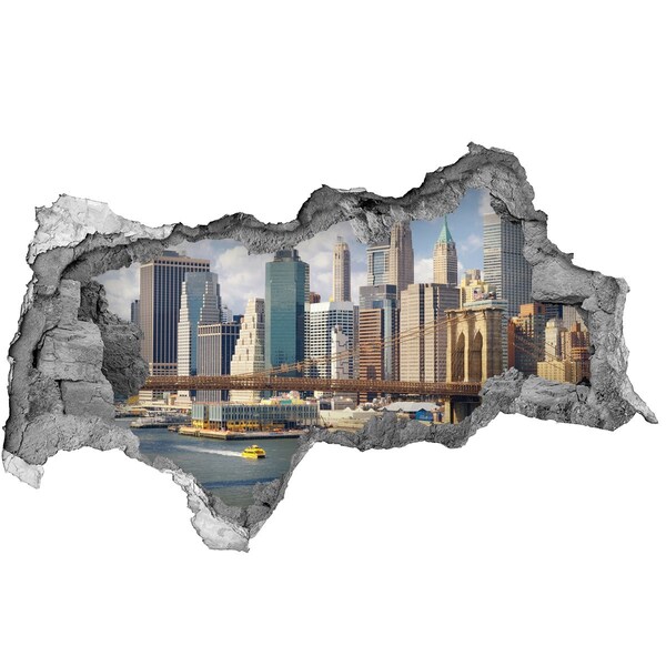 Hole in the wall decal Manhattan New York