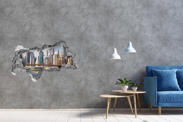 Hole in the wall decal New York behind the hole in the wall