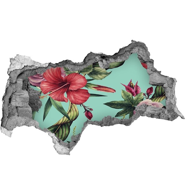Hole in the wall sticker Hole-in-the-wall tropical garden