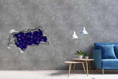 Hole wall sticker Geometric background