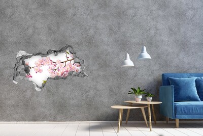 Hole in the wall decal Blossom cherry tree in a hole in the wall