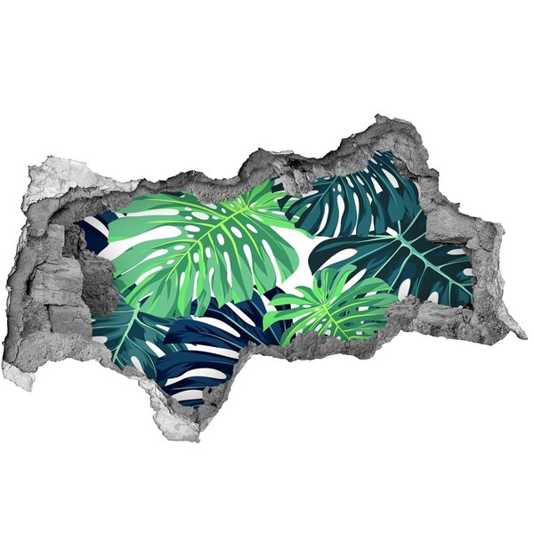 Hole in the wall sticker A tropical paradise in a hole in the wall