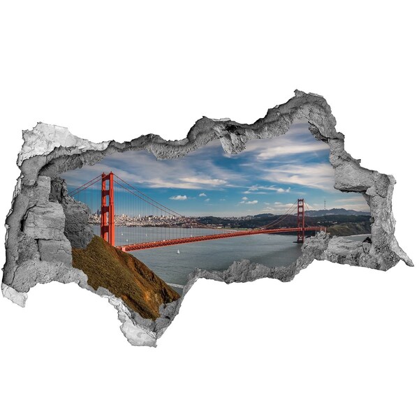 Hole in the wall decal San Francisco bridge