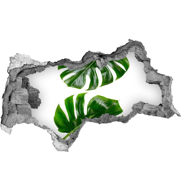 Hole wall sticker Tropical leaves