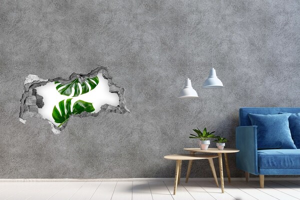 Hole wall sticker Tropical leaves