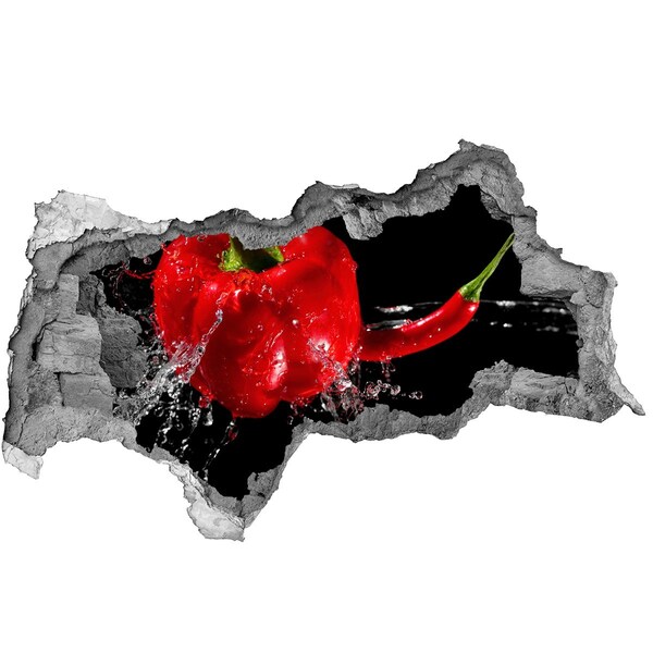 Hole in the wall sticker Red peppers