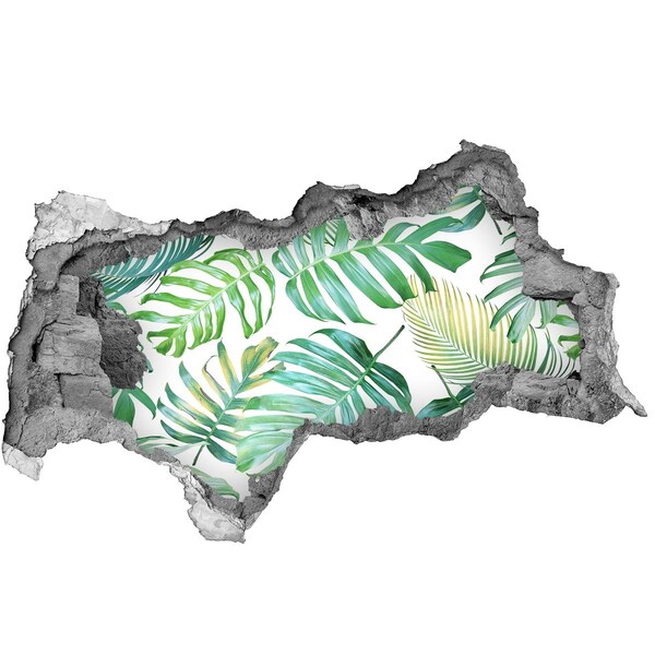 Hole in the wall sticker Green jungle behind the wall