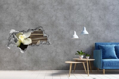 Hole wall sticker Orchid wall mural