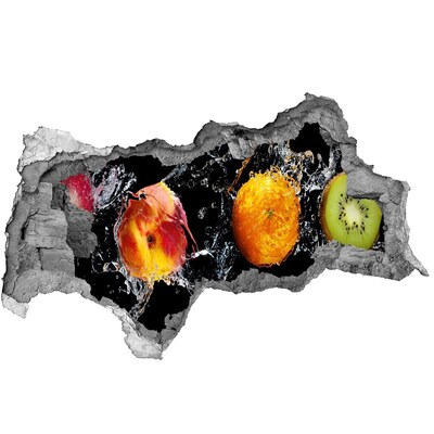 Hole in the wall sticker Fruity explosion in water