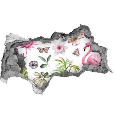 Hole wall sticker A flower paradise behind the wall