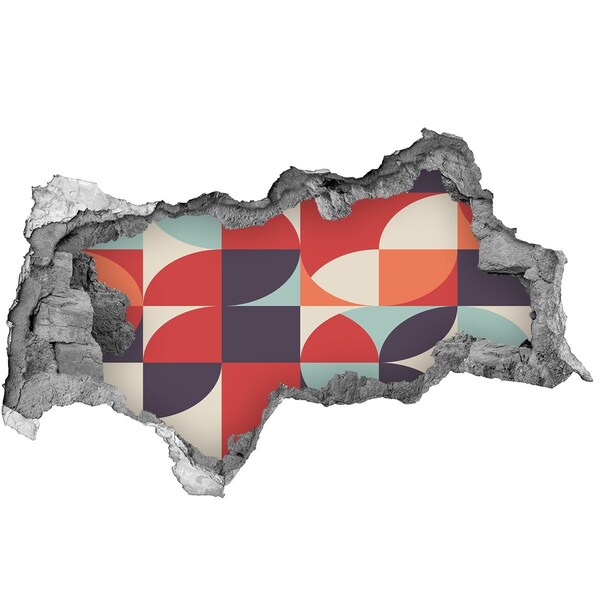 Hole wall sticker Geometry in ruins