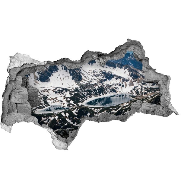 Hole in the wall decal Mountain Lake in the Alps