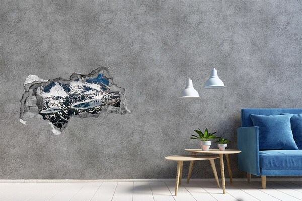 Hole in the wall decal Mountain Lake in the Alps