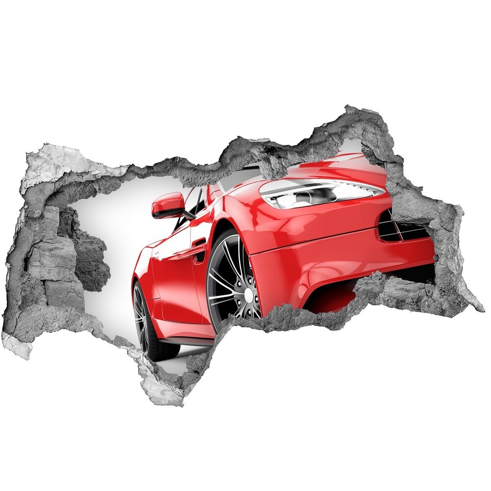 Hole in the wall sticker Sports car