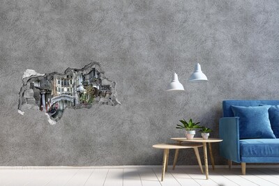 Hole wall sticker Venice in a shot with a canal