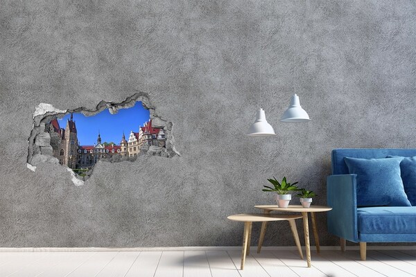 Hole in the wall decal A castle among greenery