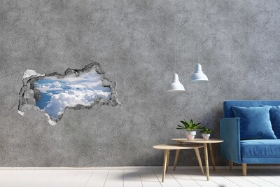 Hole wall sticker Clouds in the sky