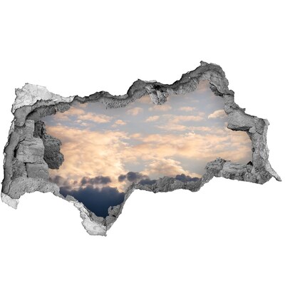 Hole wall sticker Sky in the clouds