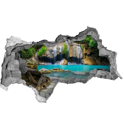 Hole in the wall sticker A waterfall in a tropical paradise