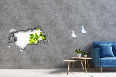 Hole in the wall sticker A green oasis behind the wall